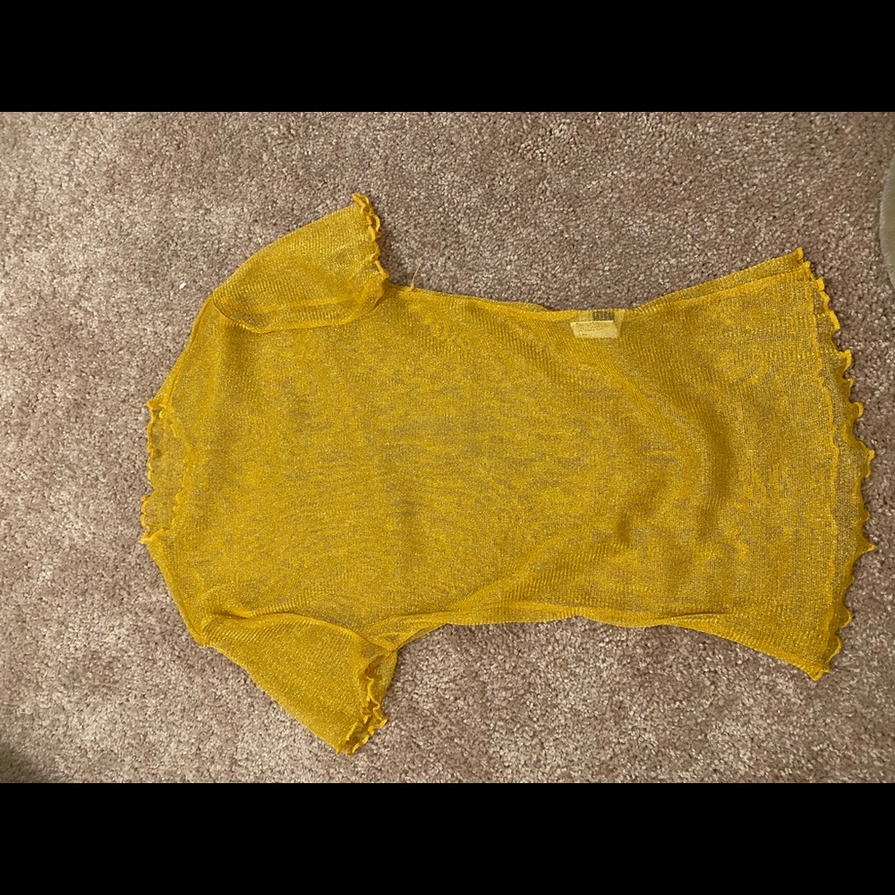Gold/glitter see-through shirt
